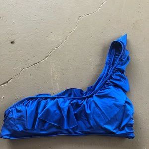 Royal Blue Aerie Ruffle Bikini Top